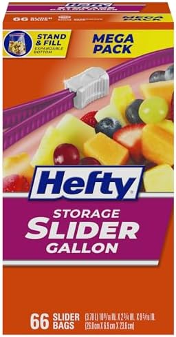 Hefty Slider Storage Bags, Gallon Size, 66 Count