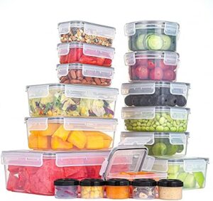 KAGUYA 36pcs Food Storage Containers Set with Airtight Lids (18 containers and 18 Lids), BPA-Free & Leakproof material, Freezer, Microwave Safe