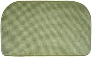 Kashi Home Soft Plush Memory Foam Non-Slip Backing Kitchen Rug Mat, 18x30 Inch, Green