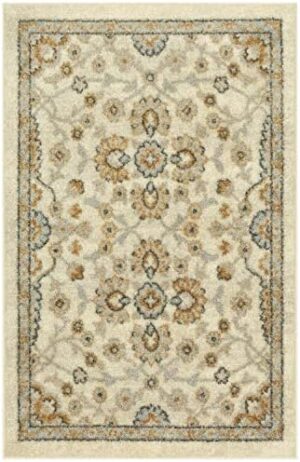 Maples Rugs Danville Kitchen Rugs Non Skid Accent Area Carpet [Made in USA], Neutral, 2'6" x 3'10"