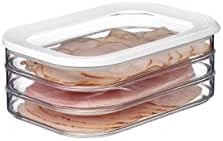 Mepal, MODULA Food Storage Boxes with Lid for Salami, Cold Cuts, Turkey, Bologna, Deli and Luncheon Meat, BPA Free, Color, 3 X 550ml | 18.6oz, 1 Set