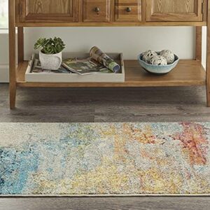 Nourison Celestial Modern Abstract Sealife 2'2" x 3'9" Area -Rug, Easy -Cleaning, Non Shedding, Bed Room, Living Room, Dining Room, Kitchen (2x4)