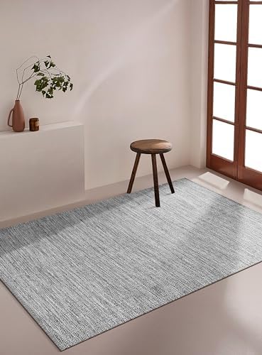 RIANGI Elegant Boho Grey Carpet for Hallway, Perfect As Entryway and Kitchen Rugs, Versatile 2x4 Bathroom Runner Rug - Cotton Entry Rug Size 2 X 4 Feet