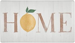 SoHome Cozy Living Anti-Fatigue Kitchen Mat For Floor, Lemon-Themed Cushioned Kitchen Runner Rug, Non Slip, Easy Wipe Clean, 1/2 Inch Thick Kitchen Mats, 18" x 30", Home Lemon