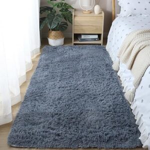 Ultra Soft Modern Area Rugs, 80x160cm Bedroom Carpet Furry Carpet Living Room Rug Soft, Home Room Plush Carpet Decor Floor Mat, Easy to Clean Non-Slip Floor Carpet