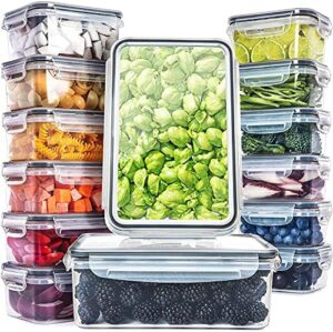 fullstar 14-piece Food storage Containers Set with Lids, Plastic Leak-Proof BPA-Free Containers for Kitchen Organization, Meal Prep, Lunch Containers