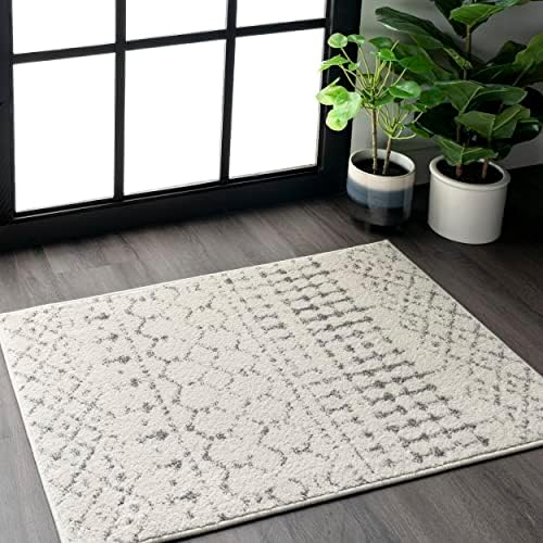 nuLOOM Moroccan Blythe Accent Rug, 2x3, Grey/Off-white