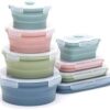 K HOME VT Collapsible Silicone Food Storage Container Set (INDIGO)