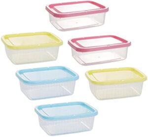 Mikinona 12pcs Mini Lunch Boxes Crisper Sauce Container Food Storage Containers with Lids Transparent Food Containers Snack Container Refrigerator Food Small Lunch Boxes Storage Box Pp